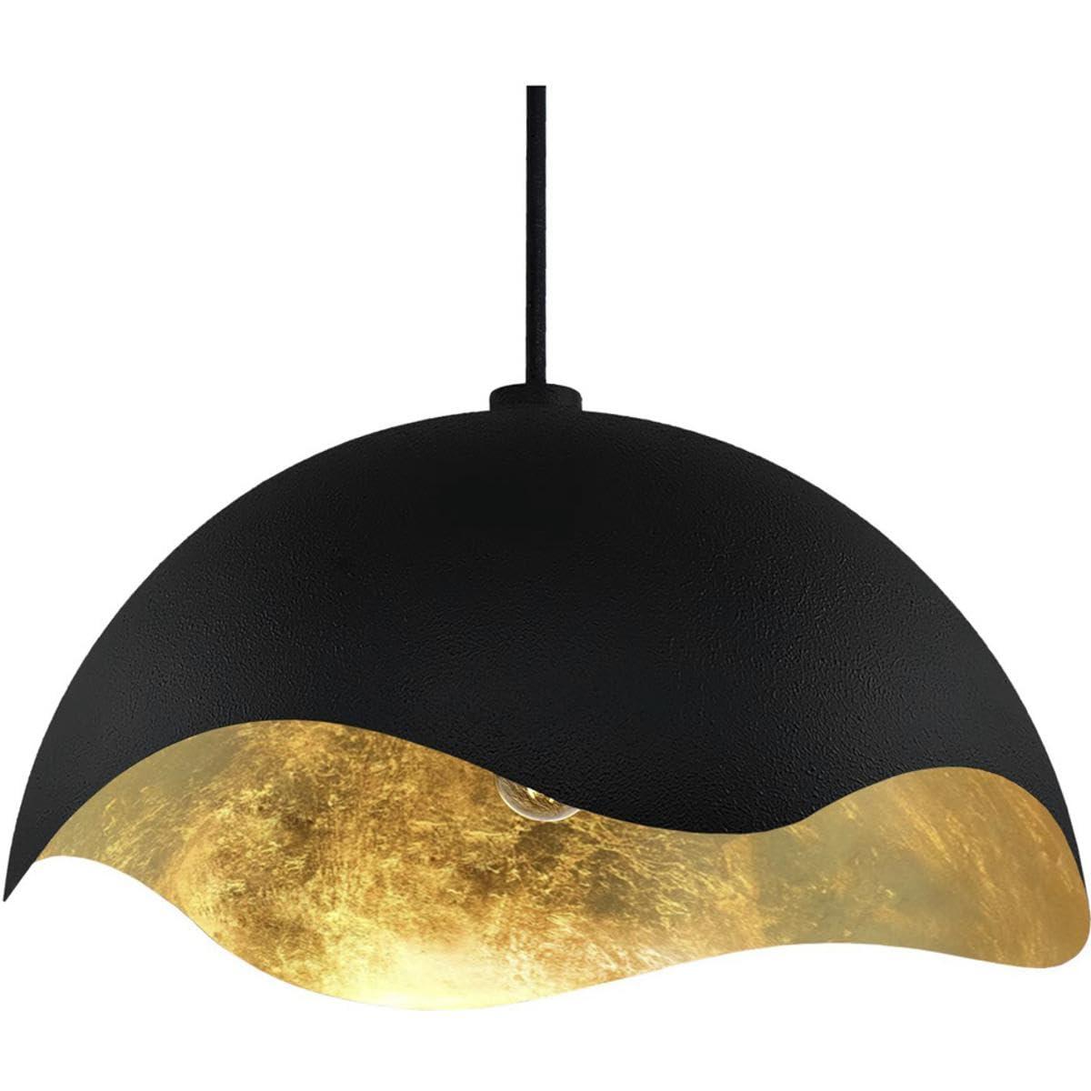 George Kovacs by Minka George Kovacs Eclos 23" Wide 1 Light Pendant In Sand Coal W/Gold Leaf Finish