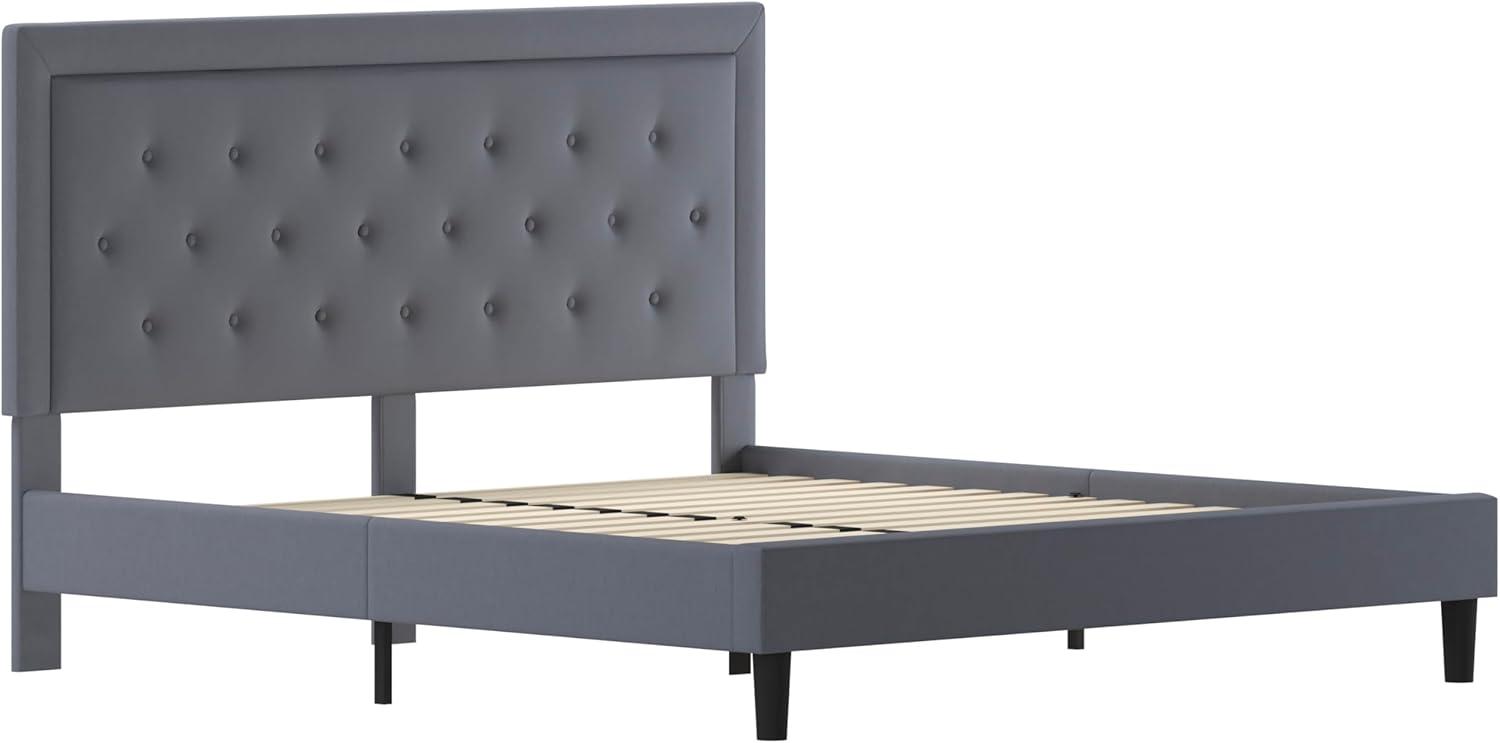 Flash Furniture Roxbury Panel Tufted Upholstered Platform Bed