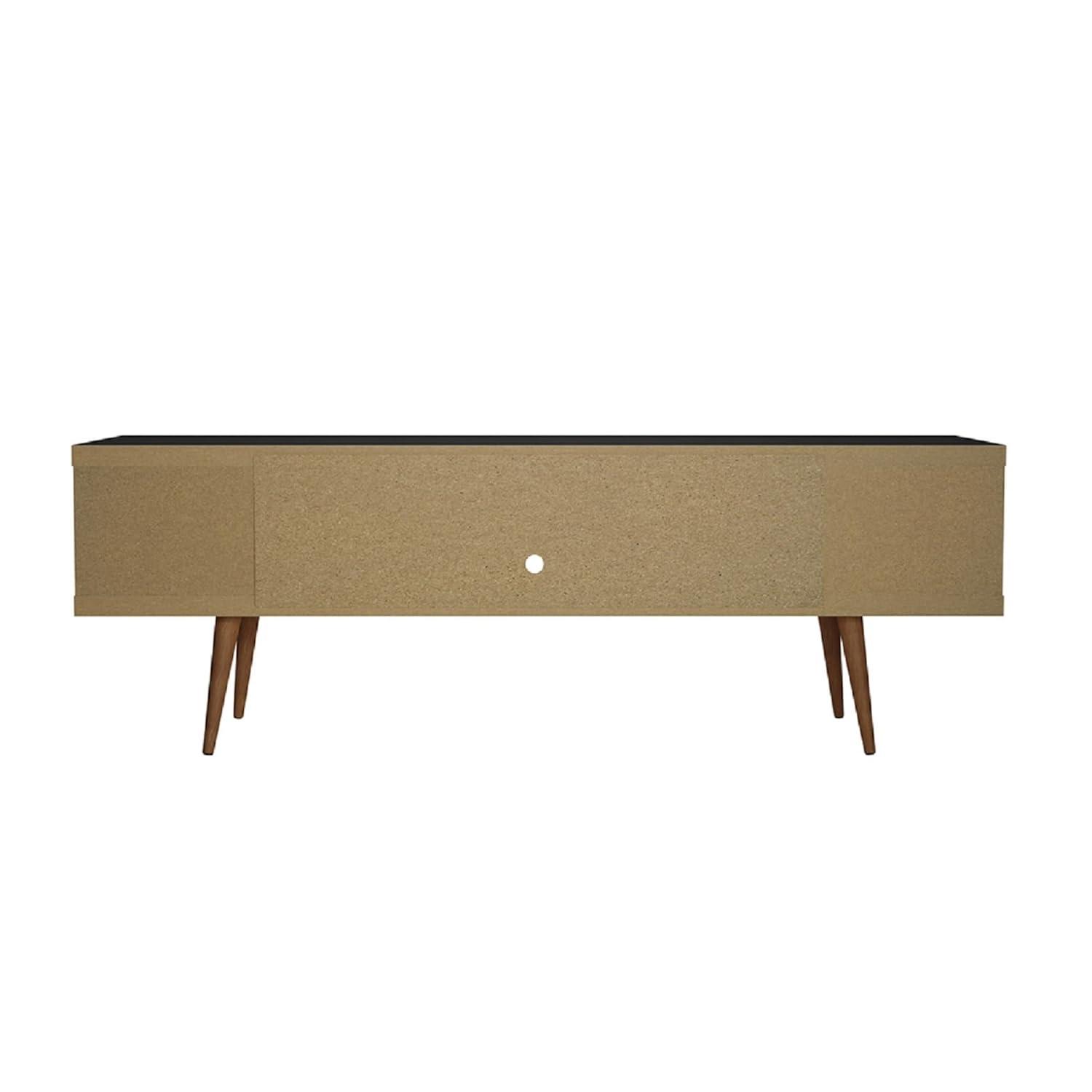 Utopia TV Stand for TVs up to 65" Black - Manhattan Comfort: Modern Media Console with Cable Management