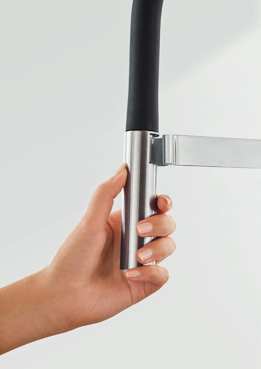 Modern Chrome Kitchen Faucet with 360° Swivel and Pull-Down Spray