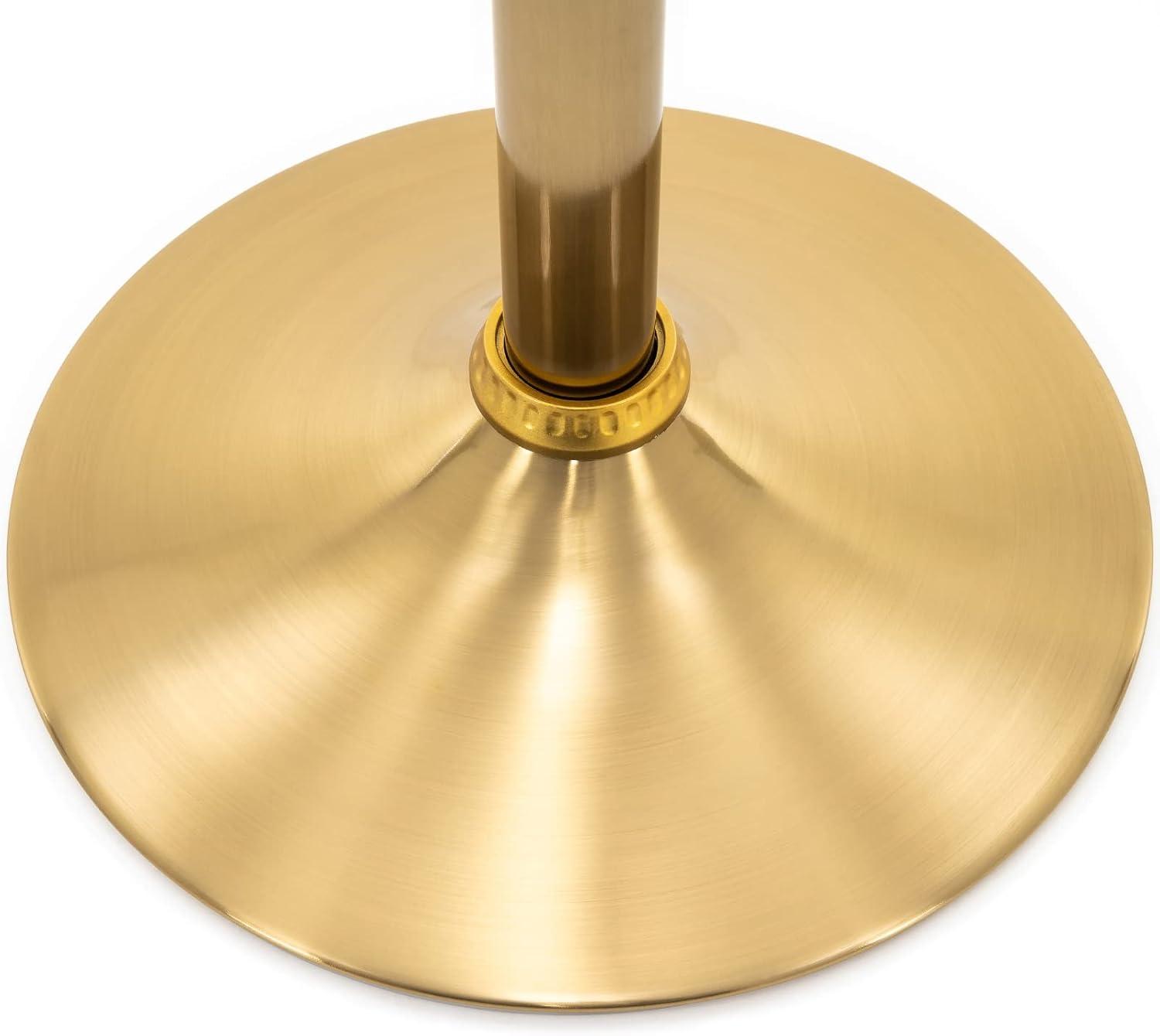 Gold Adjustable Swivel Backless Metal Bar Stool
