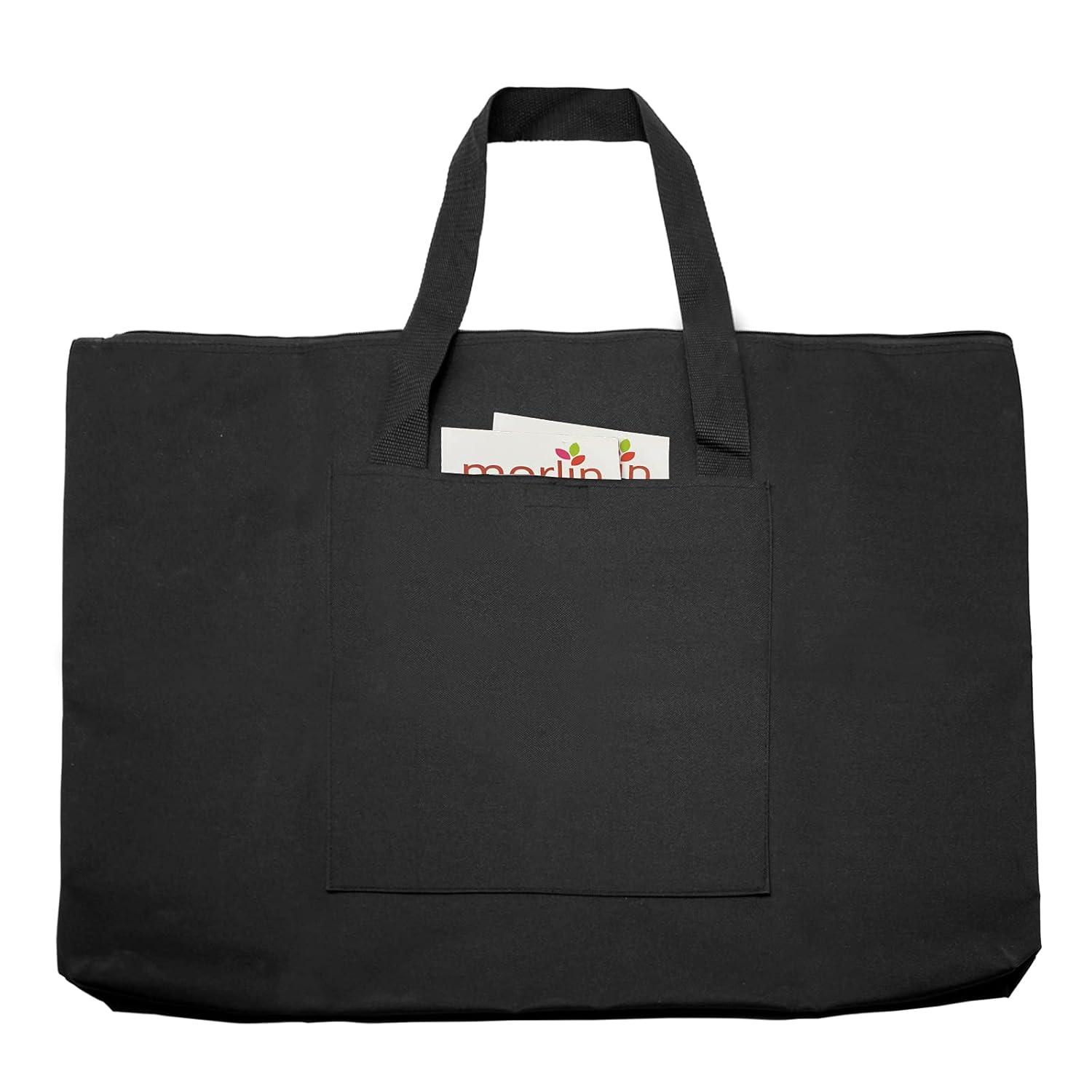 Cupohus Waterproof Art Portfolio Bag 20" x 26" for 18" x 24" Artworks with Outer Pockets and Handle, Student Carrying Storage Bag
