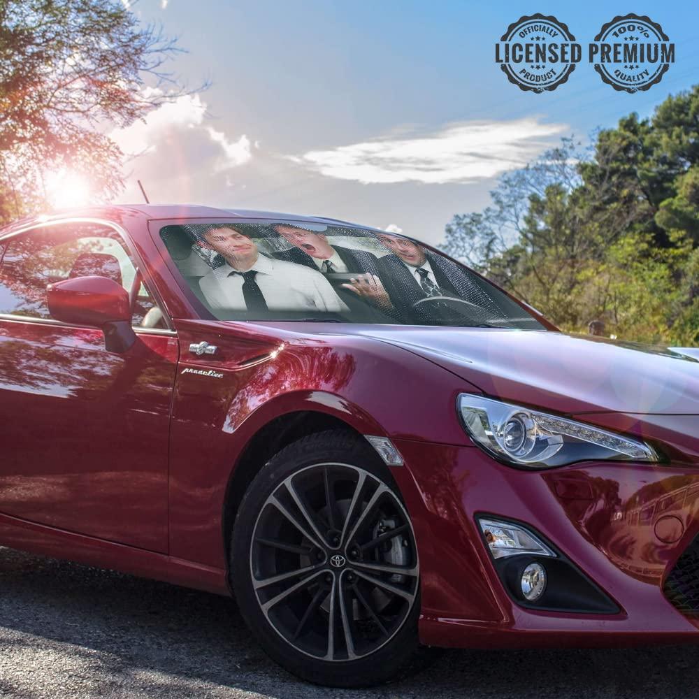 Just Funky The Office Sun Visor for Car Windshield | 57 x 28-Inch Window Shade for Car