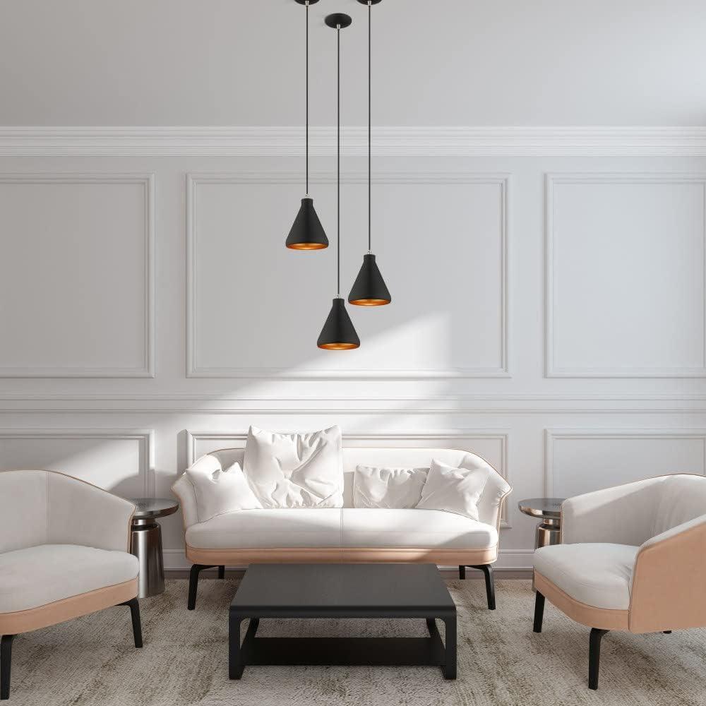 Livex Lighting Metal Shade 1 - Light Chandelier in Black