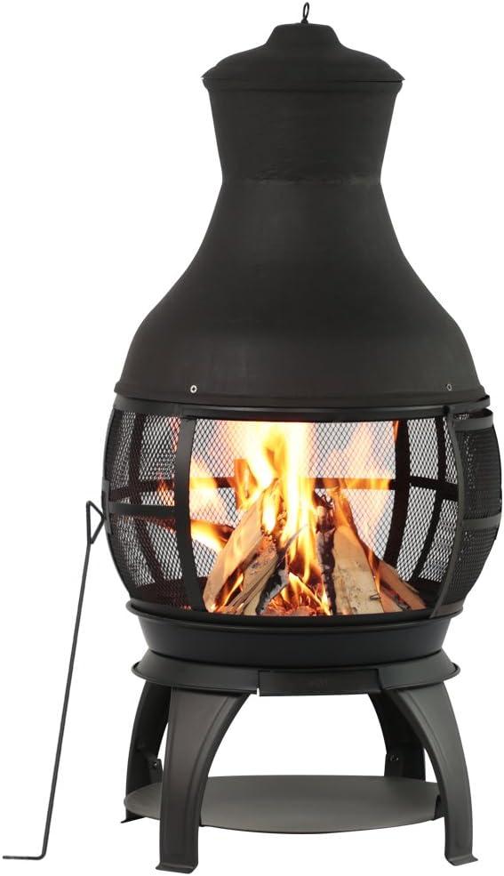 Heatmaxx Round Cast Iron Wood Burning Smokeless Chimnea