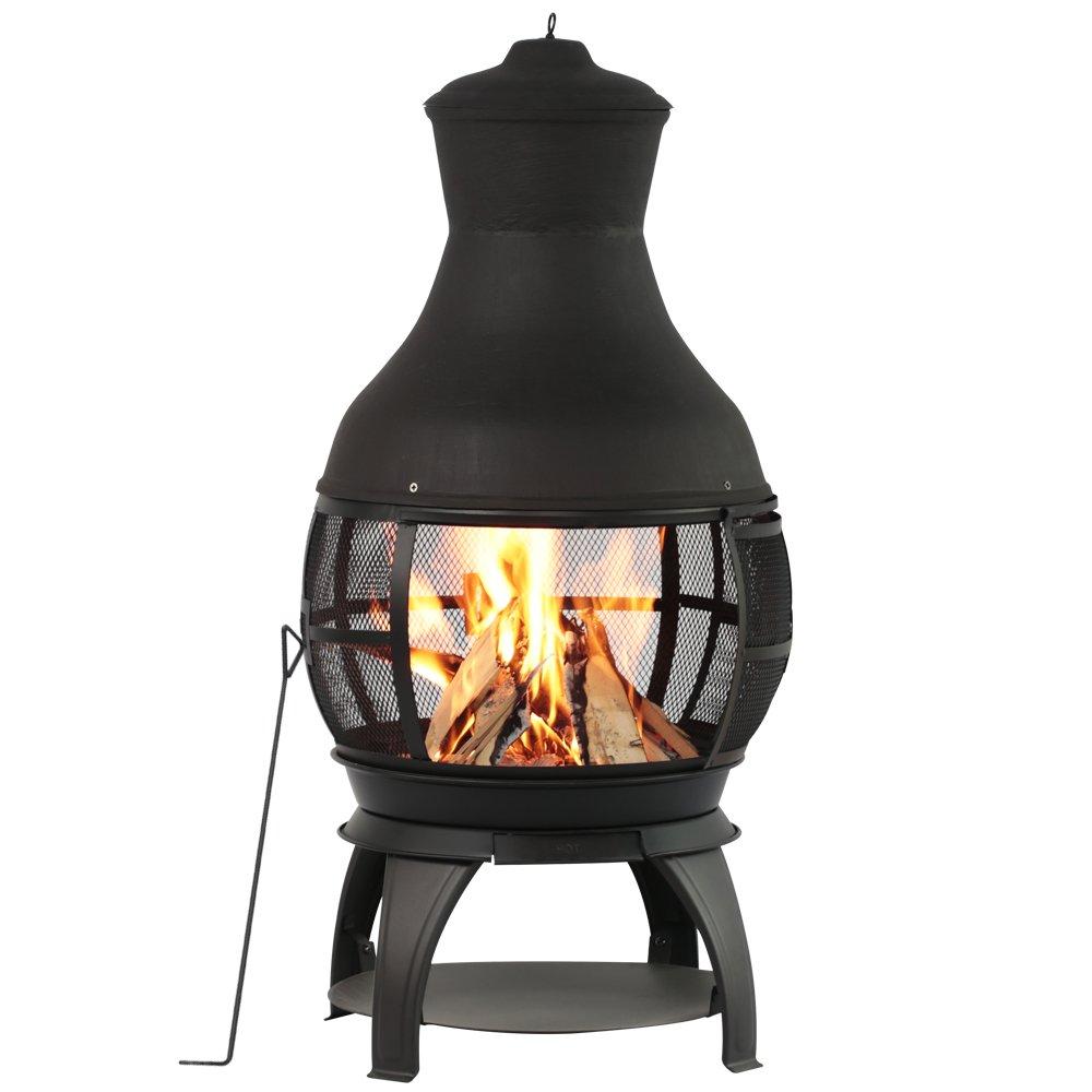 Heatmaxx Round Cast Iron Wood Burning Smokeless Chimnea