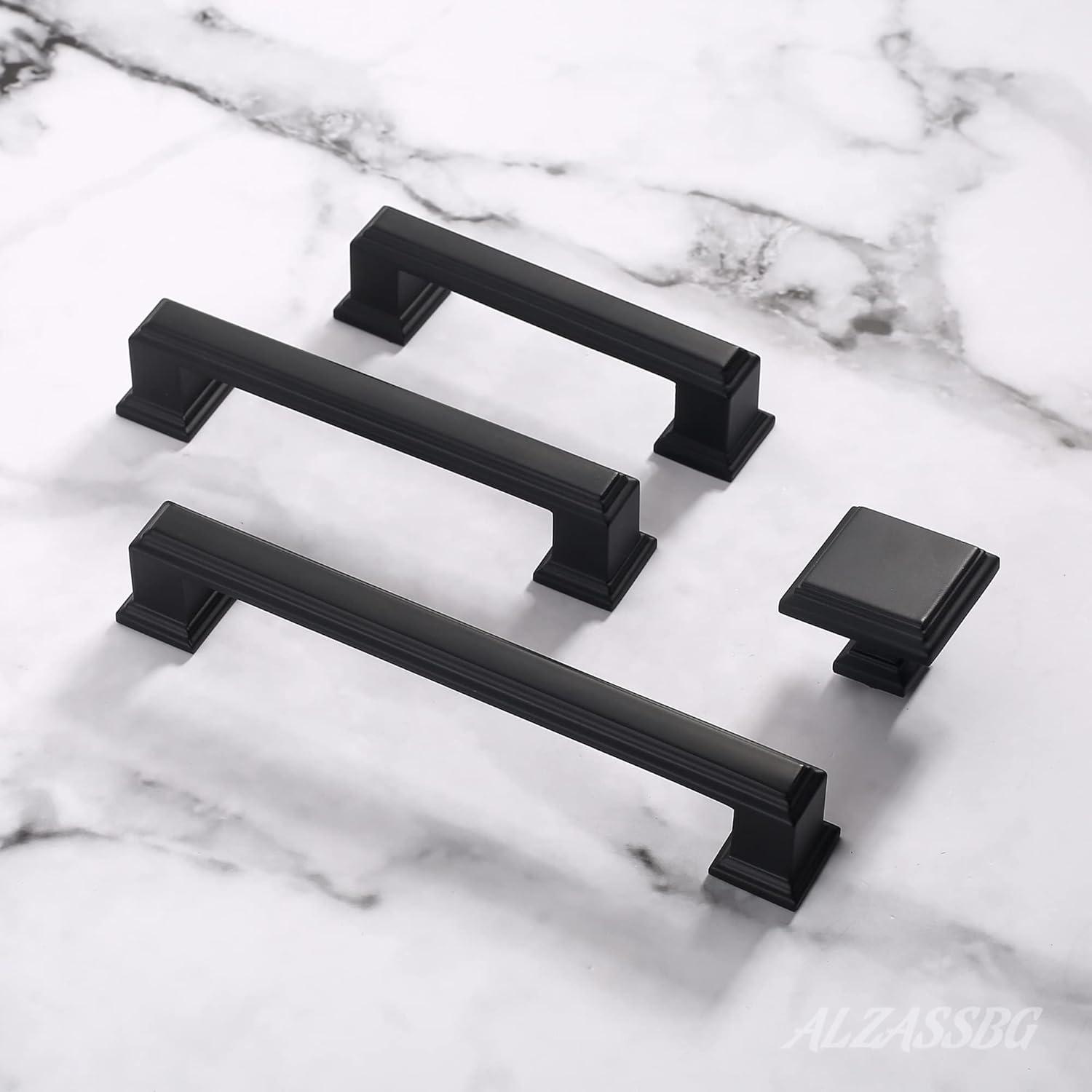 Alzassbg 10 Pack Oil Rubbed Bronze Cabinet Pulls, 5 Inch(128mm) Hole Center Cabinet Handles Kitchen Pulls for Cabinets and Drawer AL3071ORB