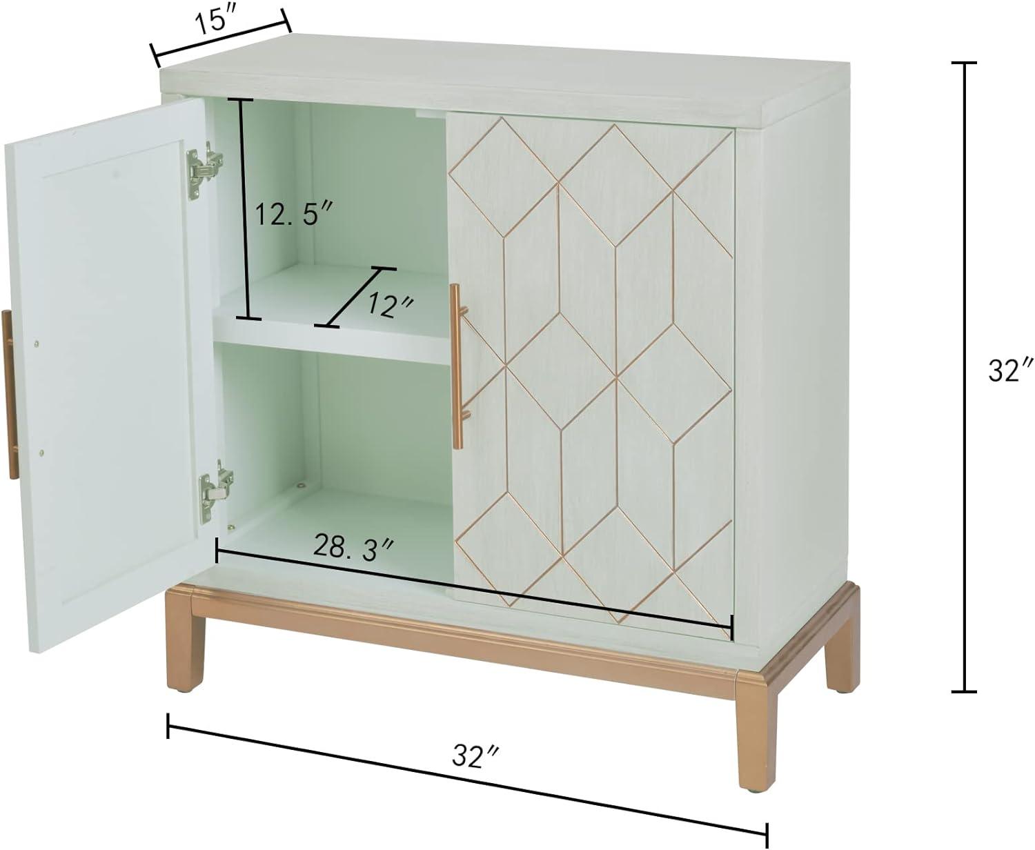 Everly Quinn Cabinet with 2 Doors, Storage Cabinet Sideboard