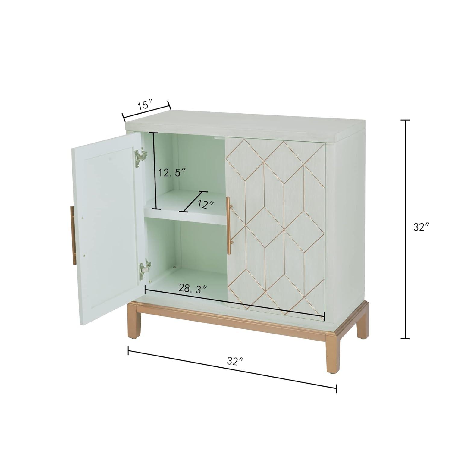 Everly Quinn Cabinet with 2 Doors, Storage Cabinet Sideboard