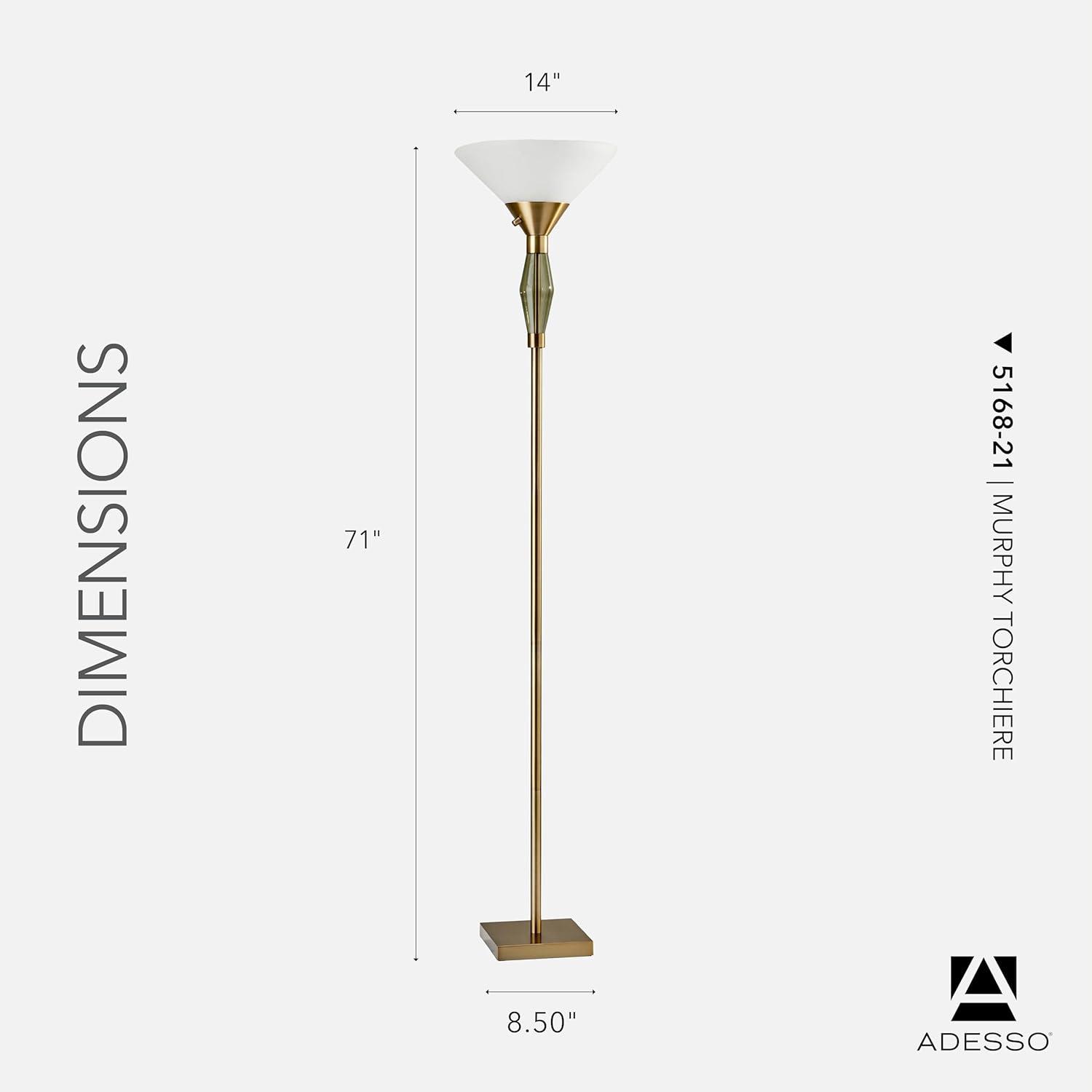 Clyde Torchiere Floor Lamp (71")