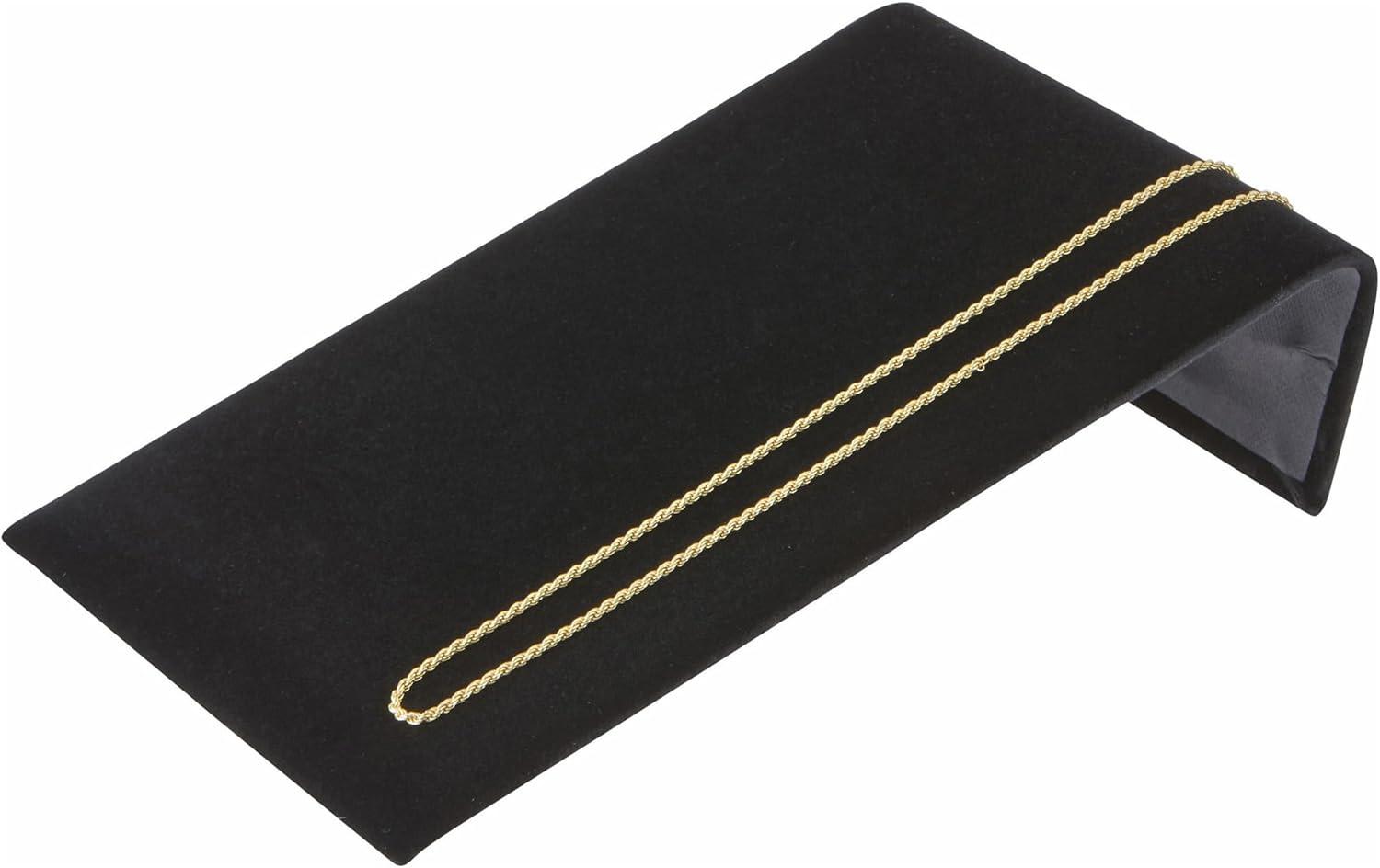 Plymor Black Velvet Bracelet Ramp Display Stand, 4.75" W x 8" D x 2" H