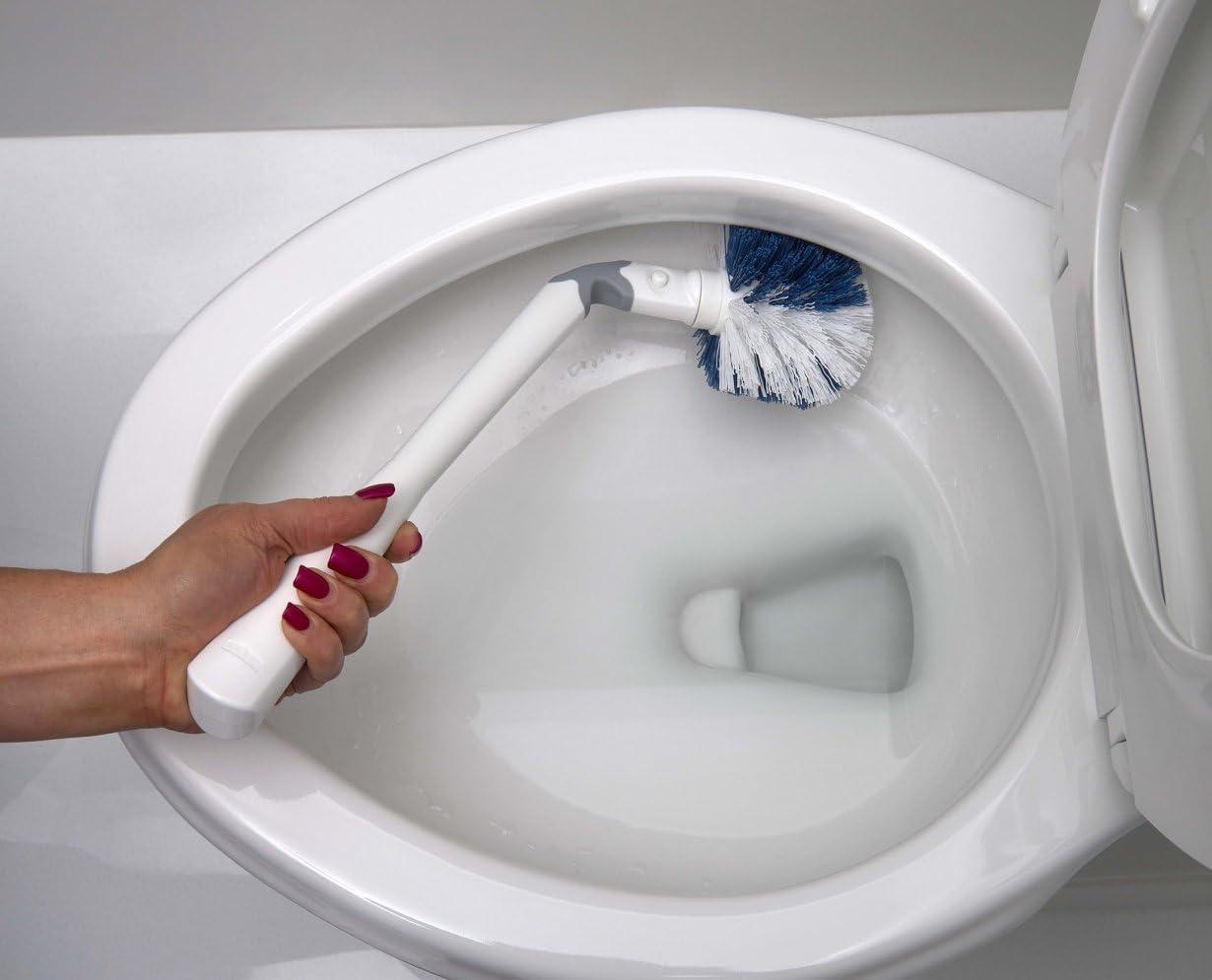 Unger No-Drip Toilet Brush Set  Flexible Neck Toilet Brush with Portable Caddy Holder, Discreet Bathroom Cleaning Brush, Toilet Scrubber, Toilet Bowl Cleaner Brush, Bathroom Cleaning Supplies