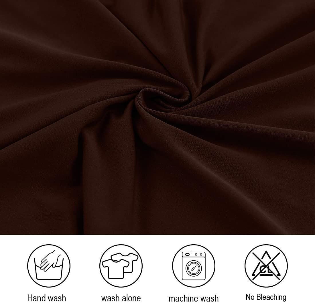 Dining Room Chair Covers Slipcovers Set of 4, Spandex Super Fit Stretch Removable Washable Kitchen Parsons Chair Covers Protector(coffee color1)