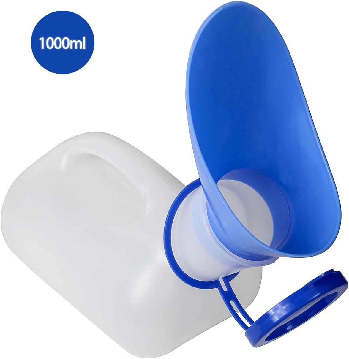 Unisex Urinal Bottle for Men and Women, Pee Bottle with Lid and Funnel, Travel Urinal Kit for Camping Outdoor, with a Carry Bag