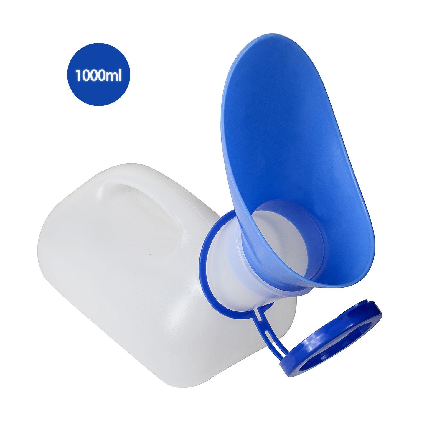 Unisex Urinal Bottle for Men and Women, Pee Bottle with Lid and Funnel, Travel Urinal Kit for Camping Outdoor, with a Carry Bag