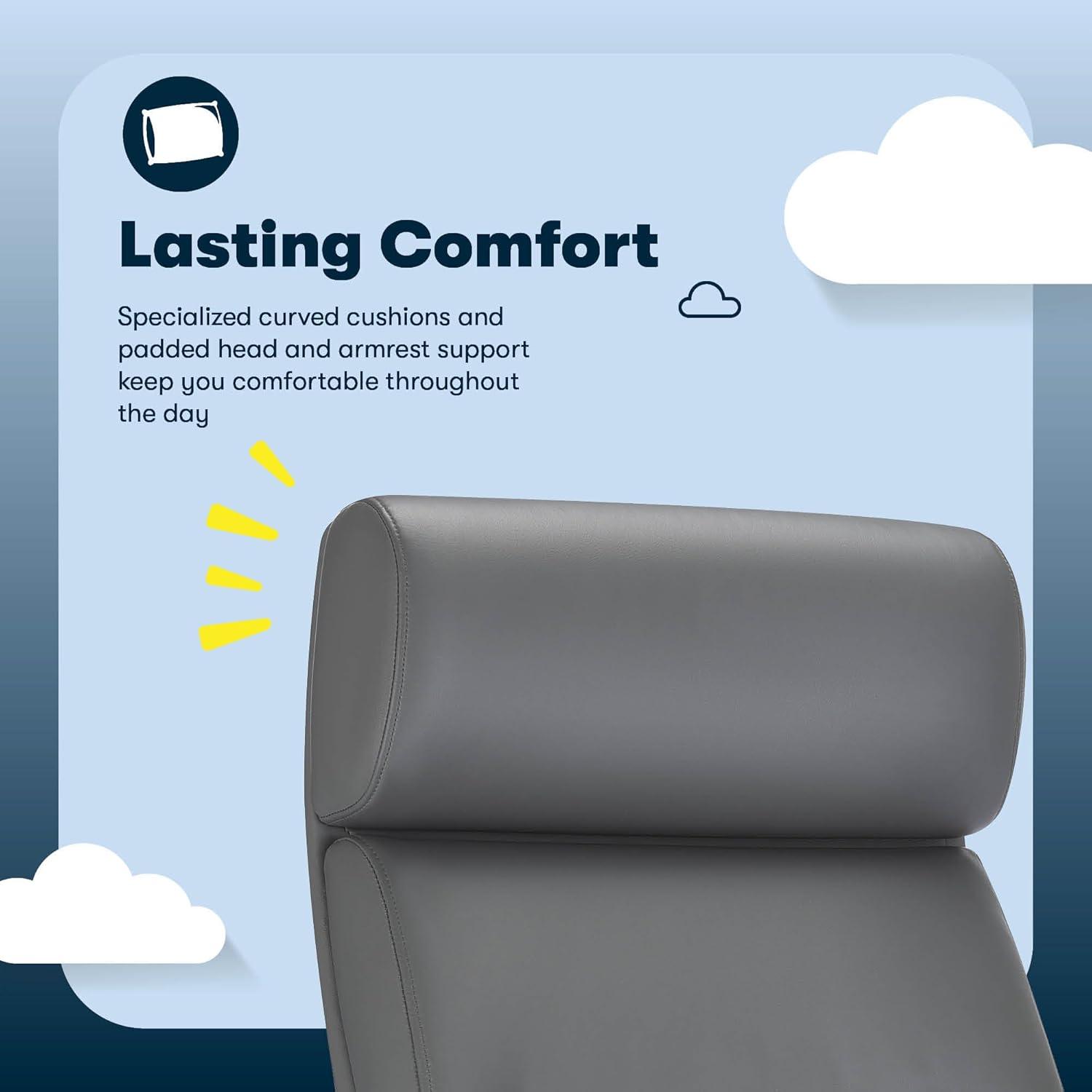 Serta Serta Comfort Executive Big & Tall Office Chair, Ergonomic High-Back, Semi Plush Seat, Padded Arms