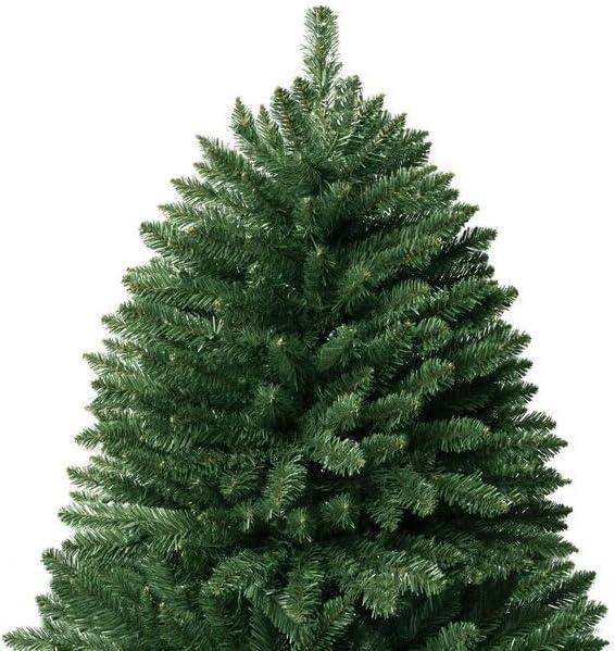 Naomi Home 6.5ft Christmas Tree with Lights, Realistic Spruce Christmas Tree Prelit with Foot Pedal, 1197 Branch Tips, 450 Warm Lights and Metal Stand, Aritificial Christmas Tree, Árbol De Navidad