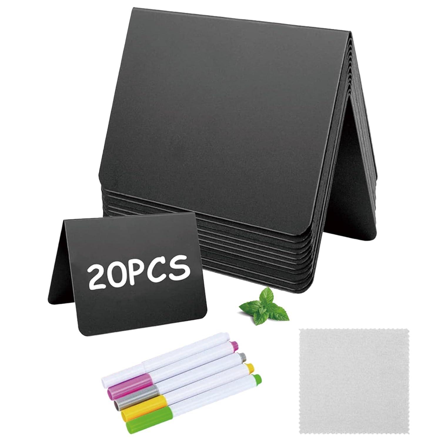 Food Labels for Party Buffet, 20PCS Reusable Reserved Table Signs