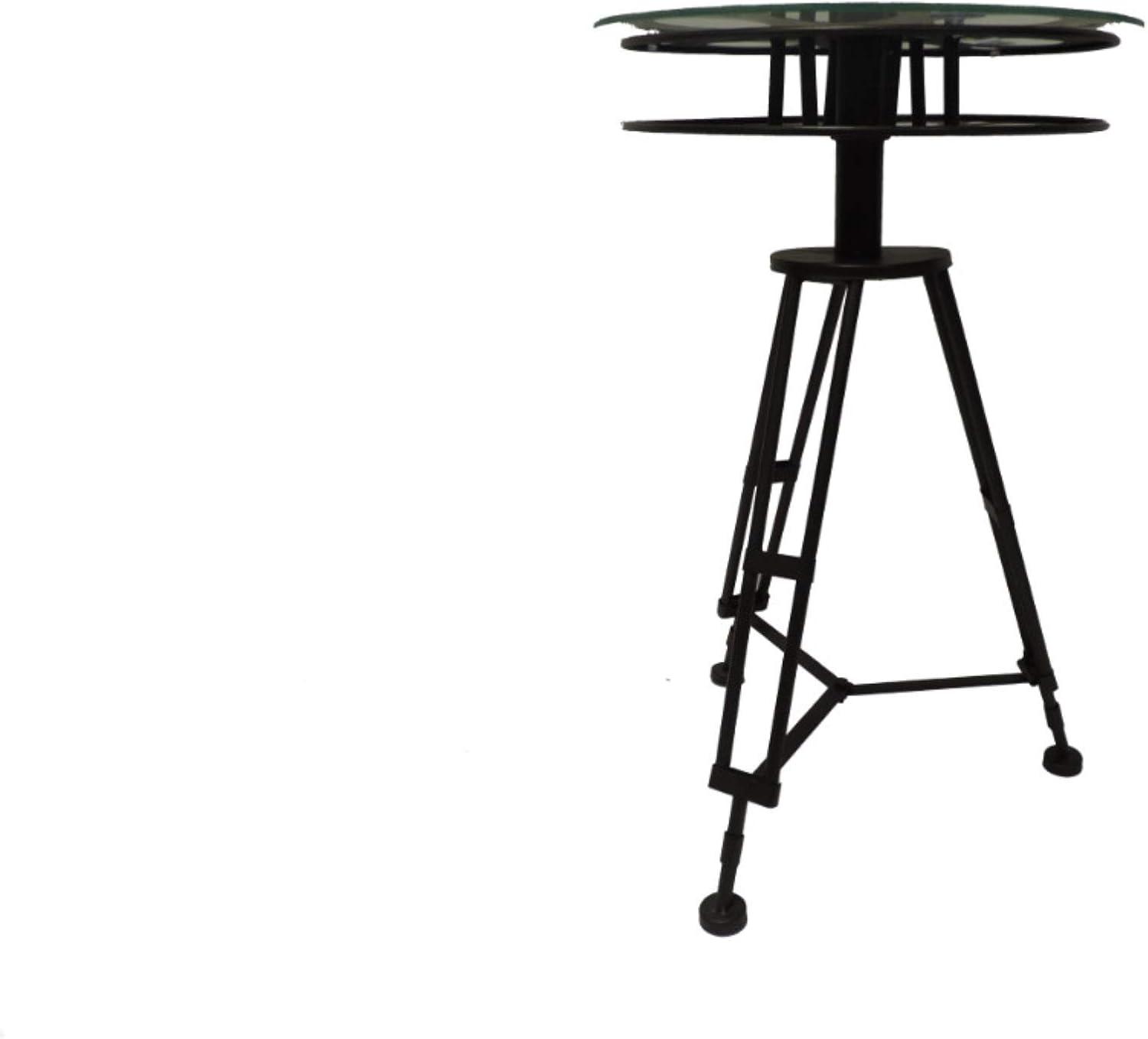 Eclectic Glass and Metal Accent Table Black - Olivia & May