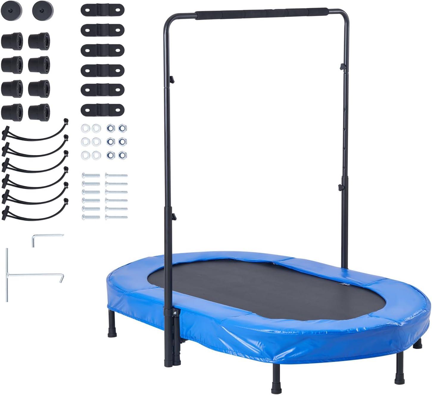 VEVOR 56" Trampoline for Kids Foldable Mini Toddler Trampoline Indoor Outdoor