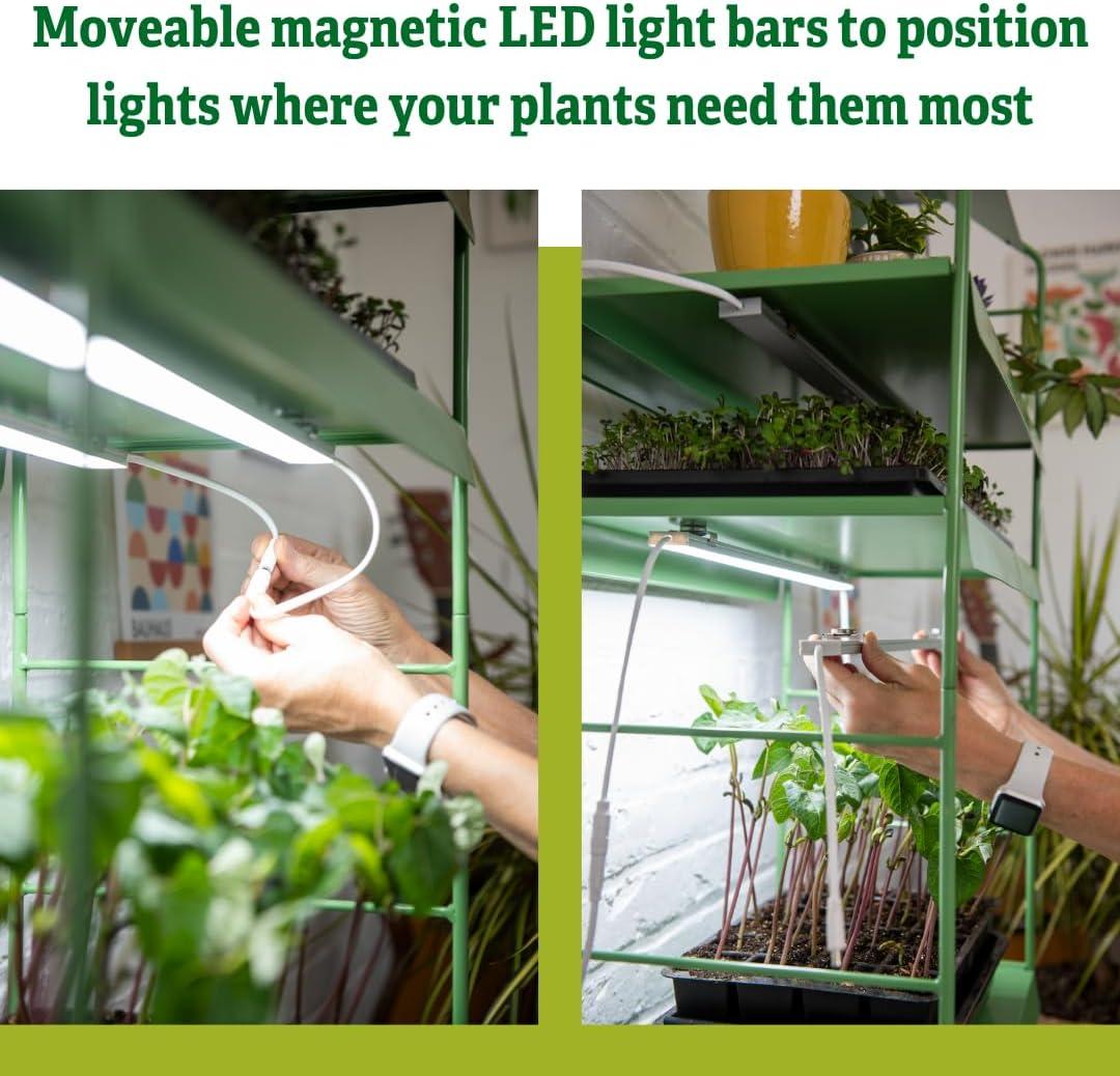 Gardener's Supply Company Agie LED Grow Light Standing Shelf