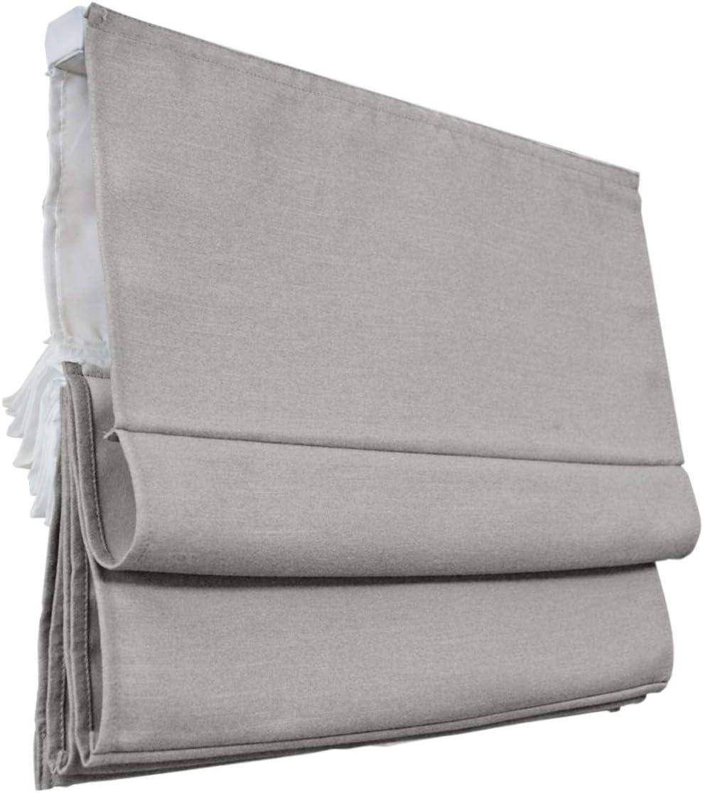 CHICOLOGY Cordless Roman Shade Del Mar Pearl Grey (Blackout) 31"W X 64"H