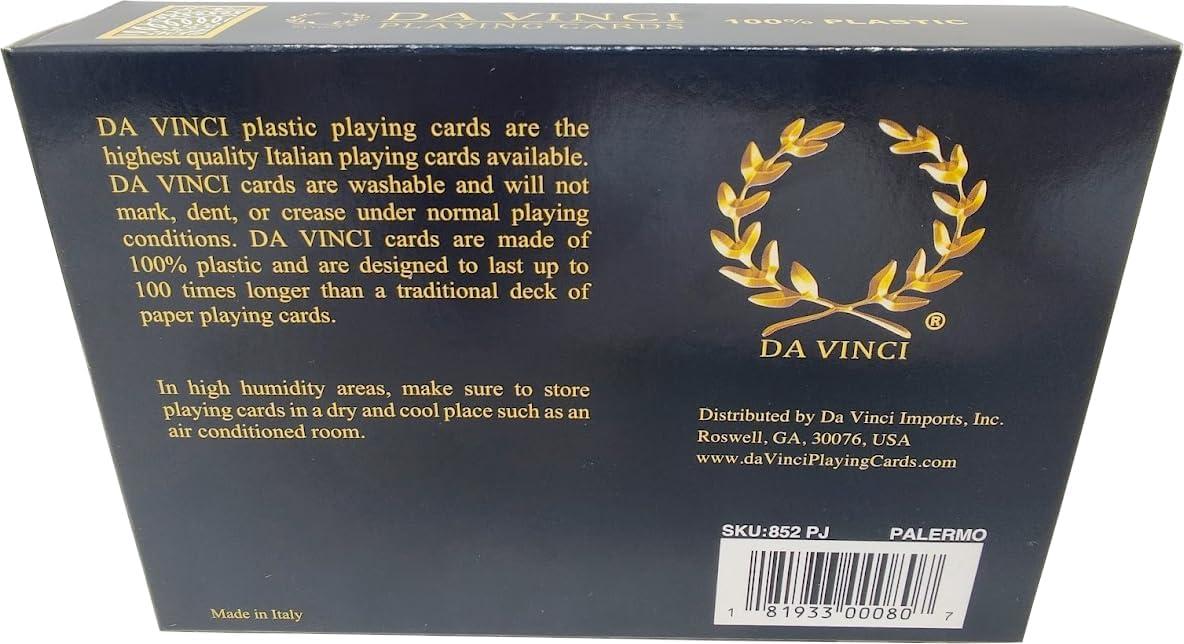 Da Vinci Italian Plastic Playing Cards Set with Hard Shell Case