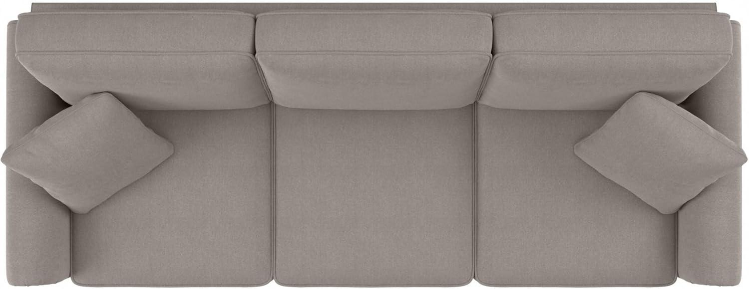 Coventry 85W Large Living Room Sofa in Charcoal Gray Herringbone Fabric