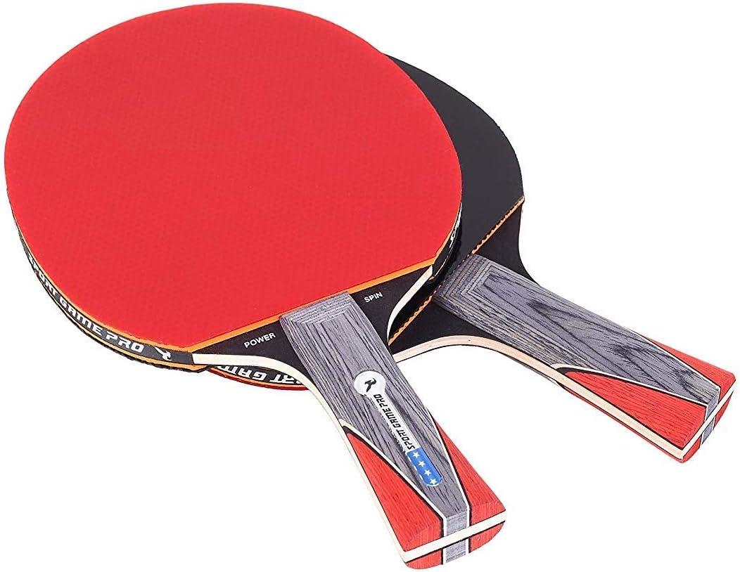 Youth Wood Frame Ping Pong Paddle Set with Case