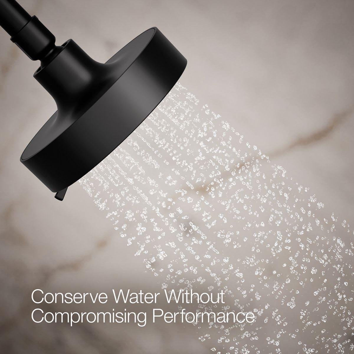 Kohler Purist 2.5 Gpm Multifunction Wall Mount Showerhead, Three Spray Settings, 5.5" High Pressure Spray Head