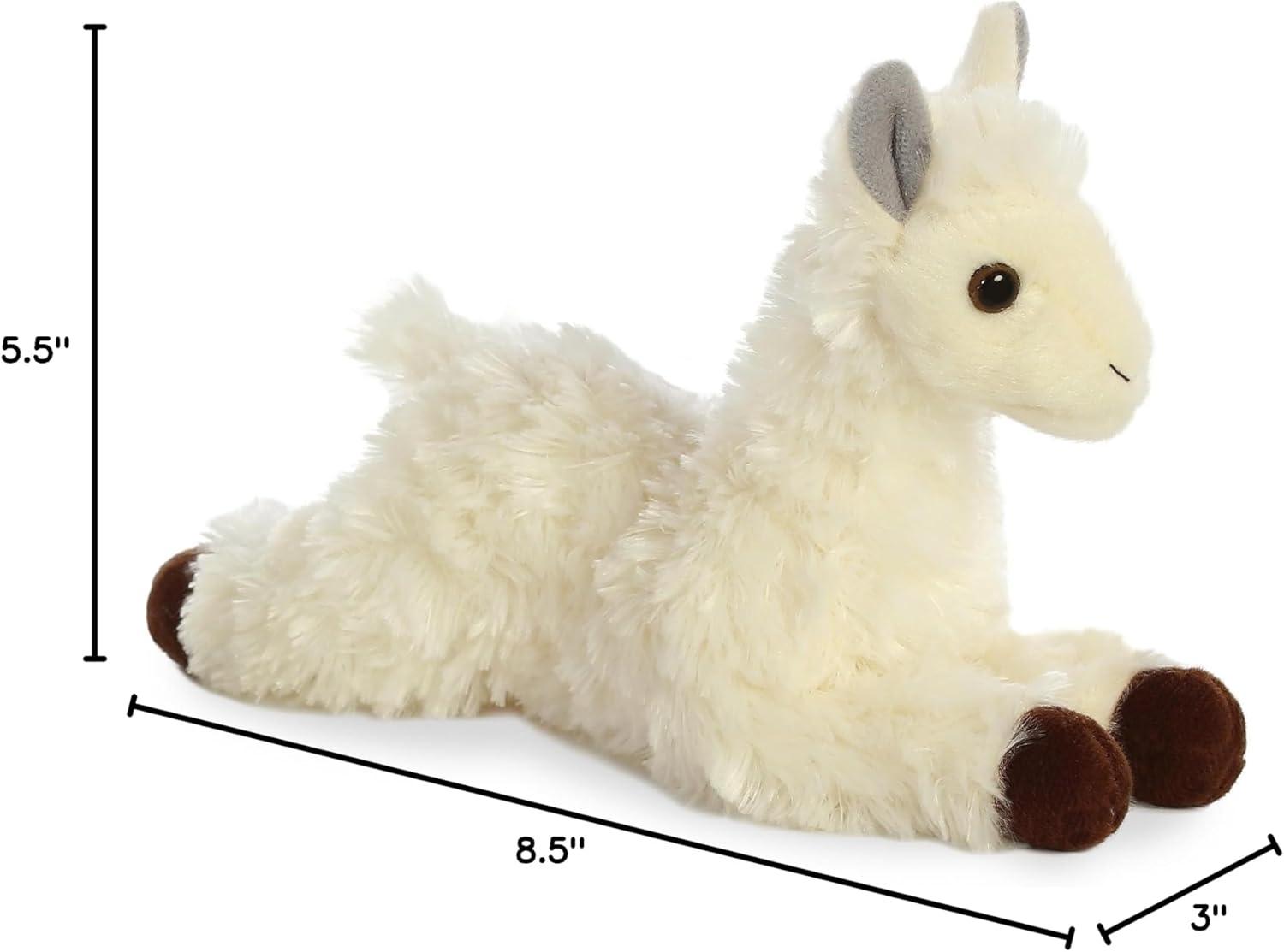 Aurora Mini Flopsie White Plush Llama 8 Inches