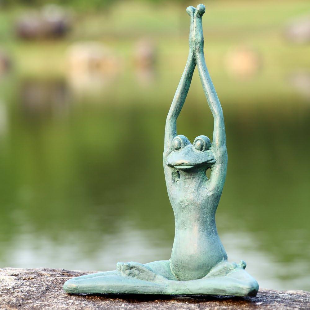 SPI Home Stretching Yoga Frog Garden Statue