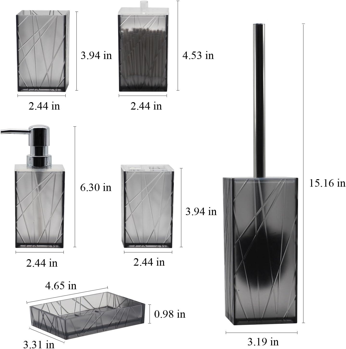 Home-Complete 6-Pc Bathroom Accessories Set, White