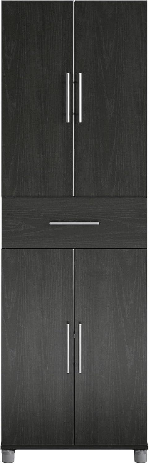 Camberly 4 Door/1 Drawer Storage Cabinet, Graphite Gray