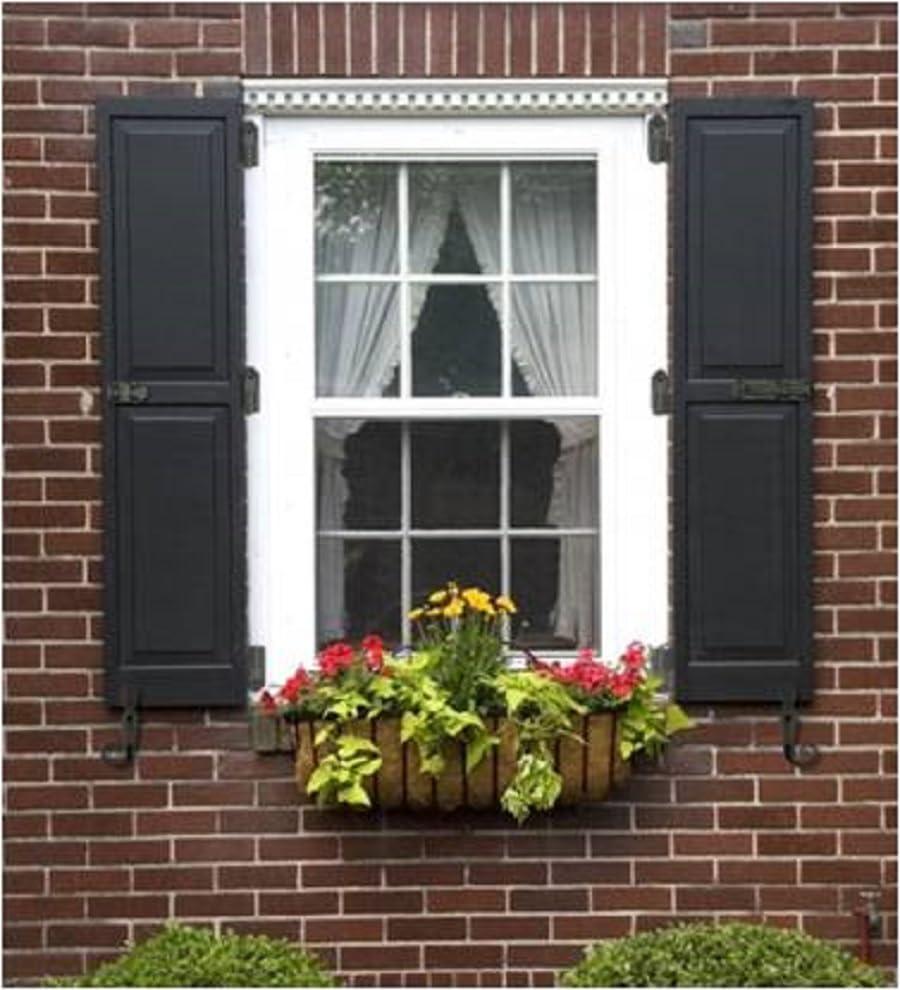 LTL Home Products Pinecroft Raised Panel Wood Exterior Shutters (Set of 2)