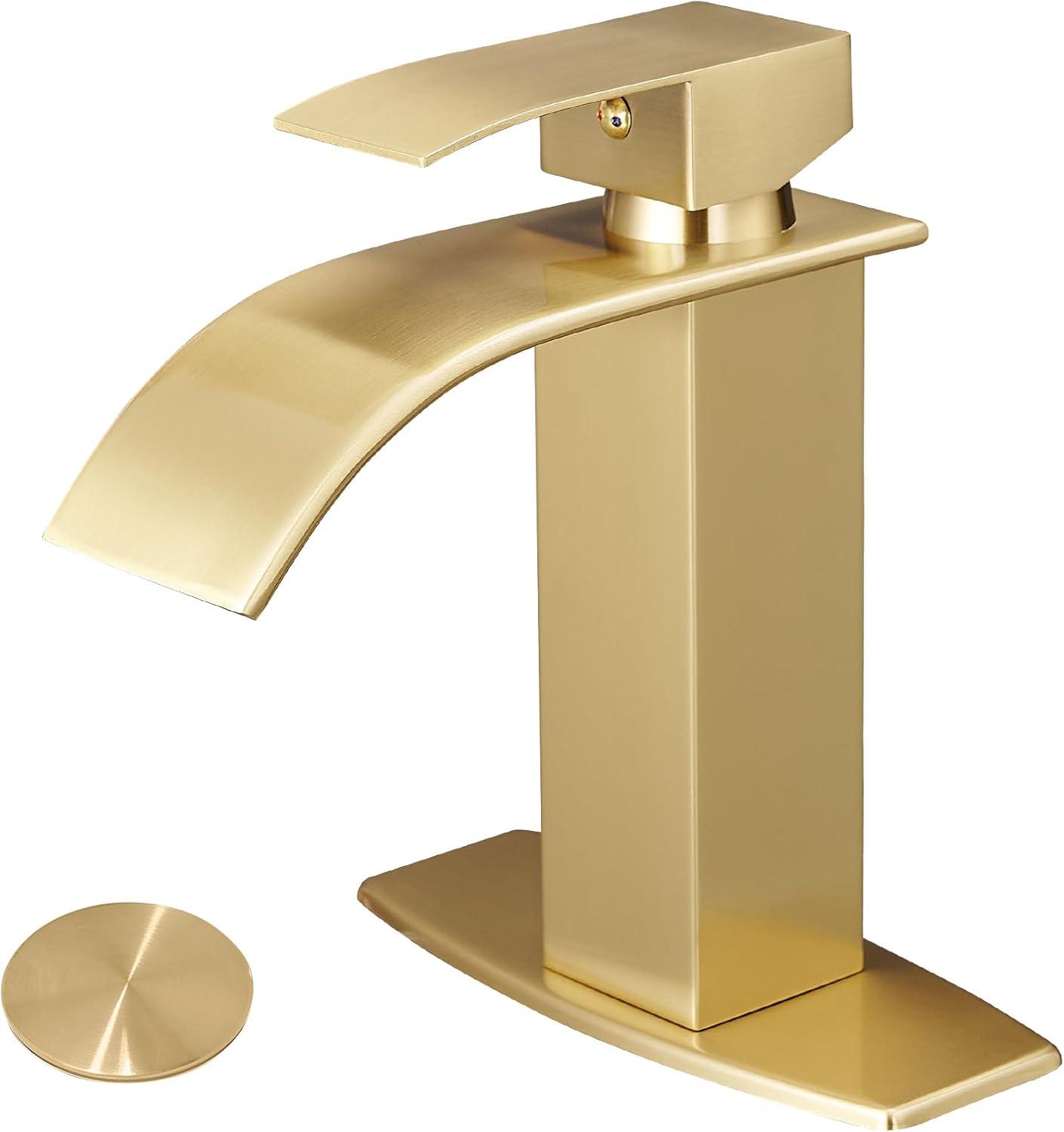 Bathroom Decor Waterfall Single Handle Sink Faucet