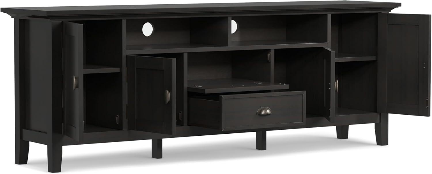 Simpli Home Redmond 72"W Solid Wood TV Stand for TVs up to 80" with Storage Cabinets