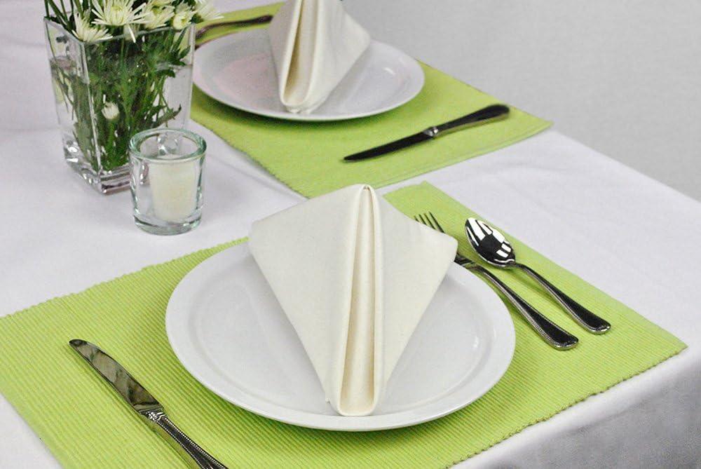 DII Solid Pastel Napkin Set Cotton, Machine Washable, 20x20 Inch, Natural, 6 Count
