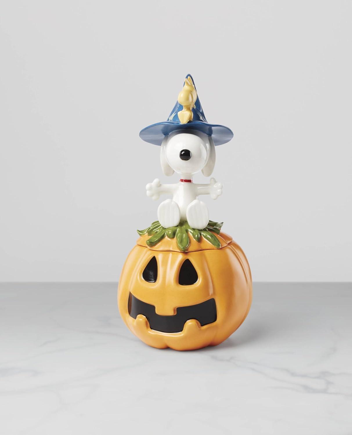 Peanuts Halloween Pumpkin Porcelain Candy Dish with Lid