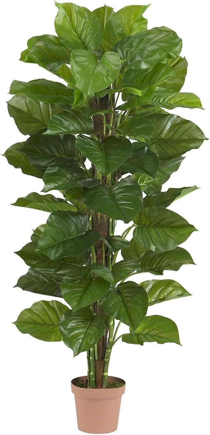 Nearly Natural 63" x 33" Artificial Leaf Philodendron Plant in Pot - Real Touch, Indoor Decor