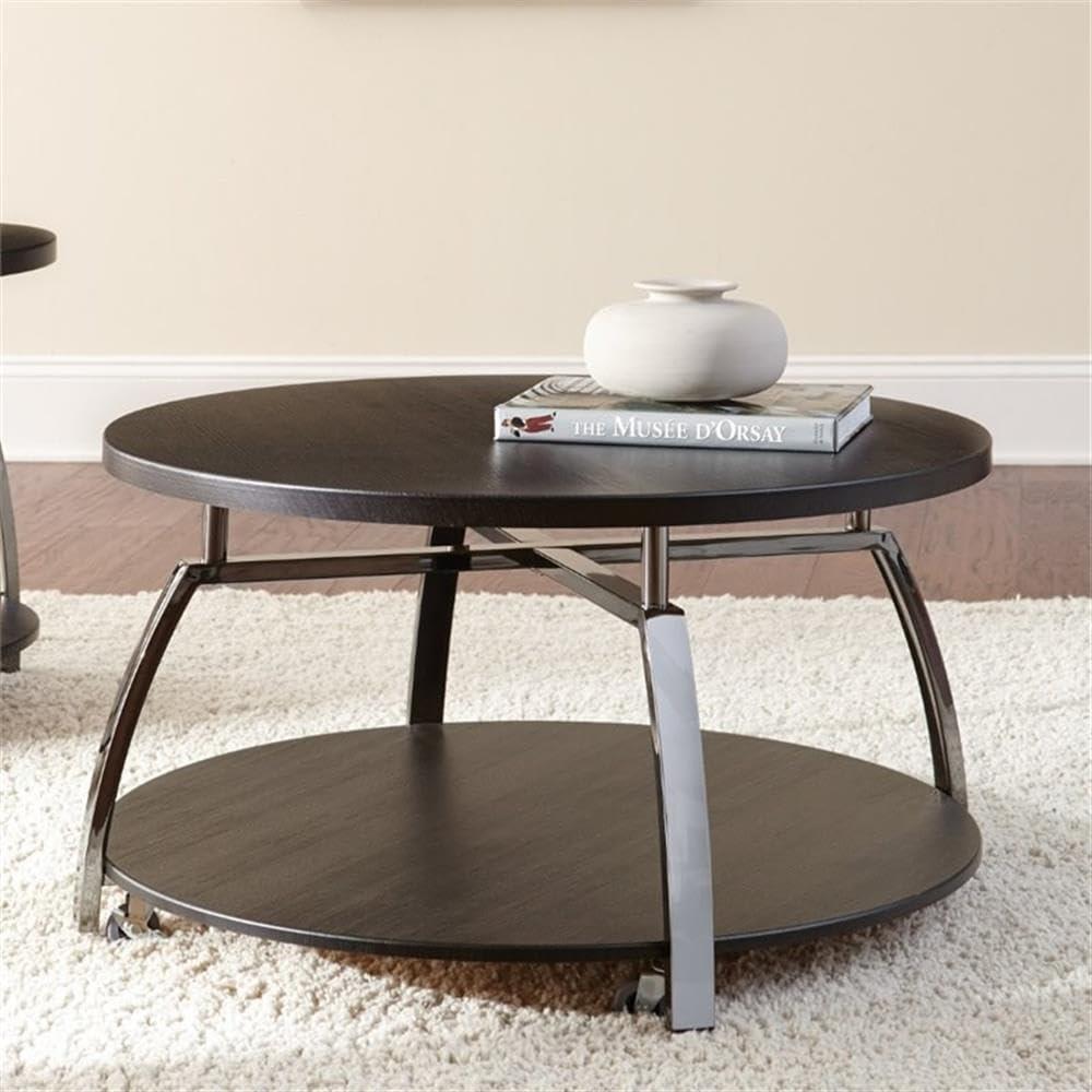 Coham Cocktail Table Silver Shield and Nickel - Steve Silver