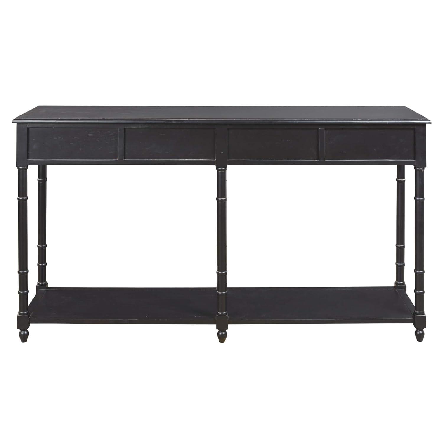 Signature Design by Ashley Eirdale Vintage Casual 4 Drawer Console Sofa Table, Black
