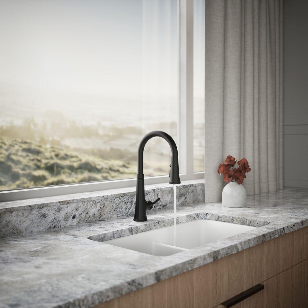 Tone Touchless Pull-Down Kitchen Sink Faucet with Three-Function Sprayhead