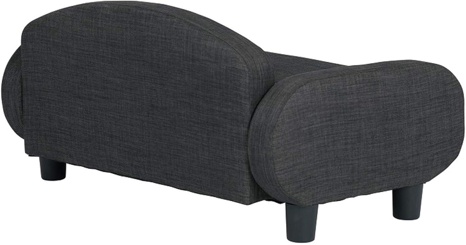 Paws & Purrs Modern Pet Sofa 31.5" Wide Low Back Lounging Bed with Removable Mattress Cover in Espresso / Gray - 61013