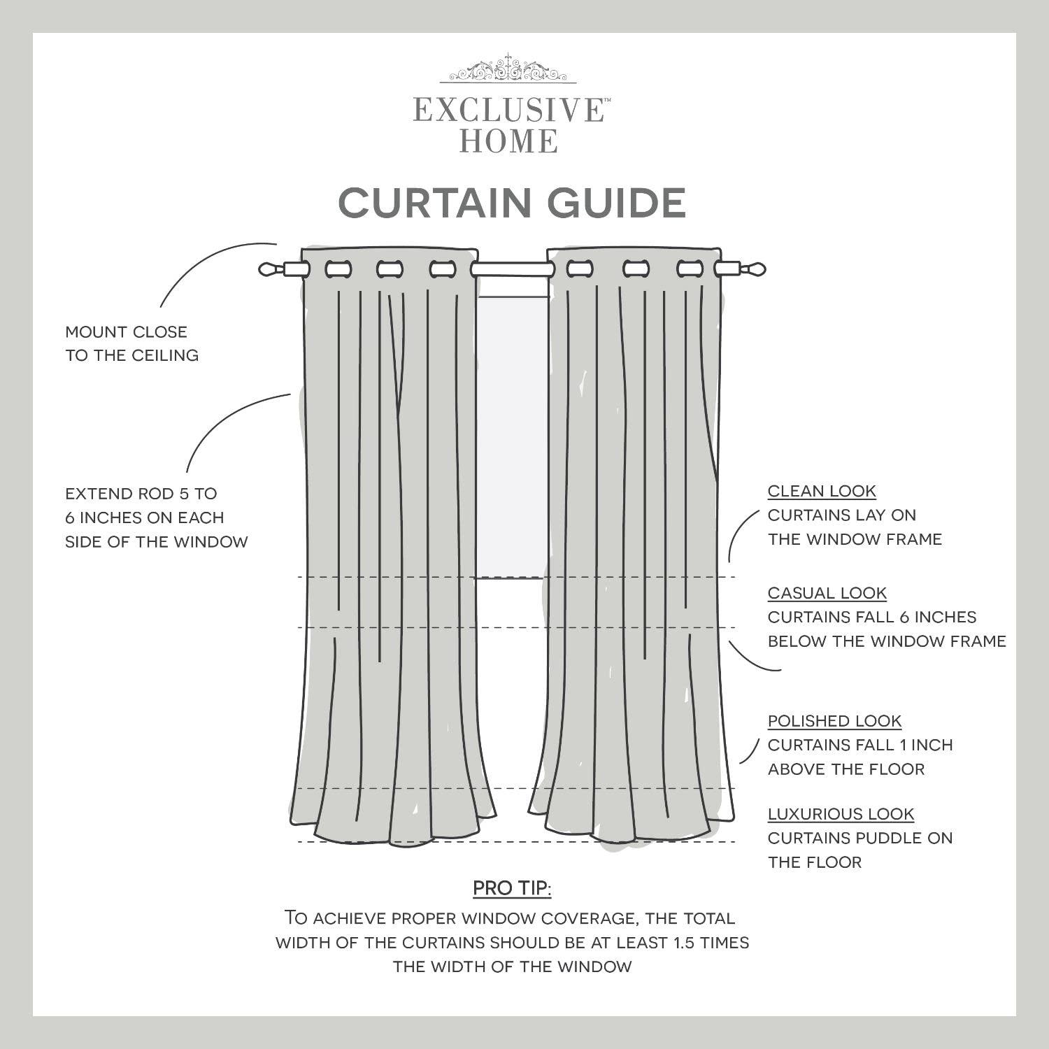 Amalgamated Textiles Exclusive Home Velvet Heavyweight Light Filtering Grommet Top Curtain Panel Pair