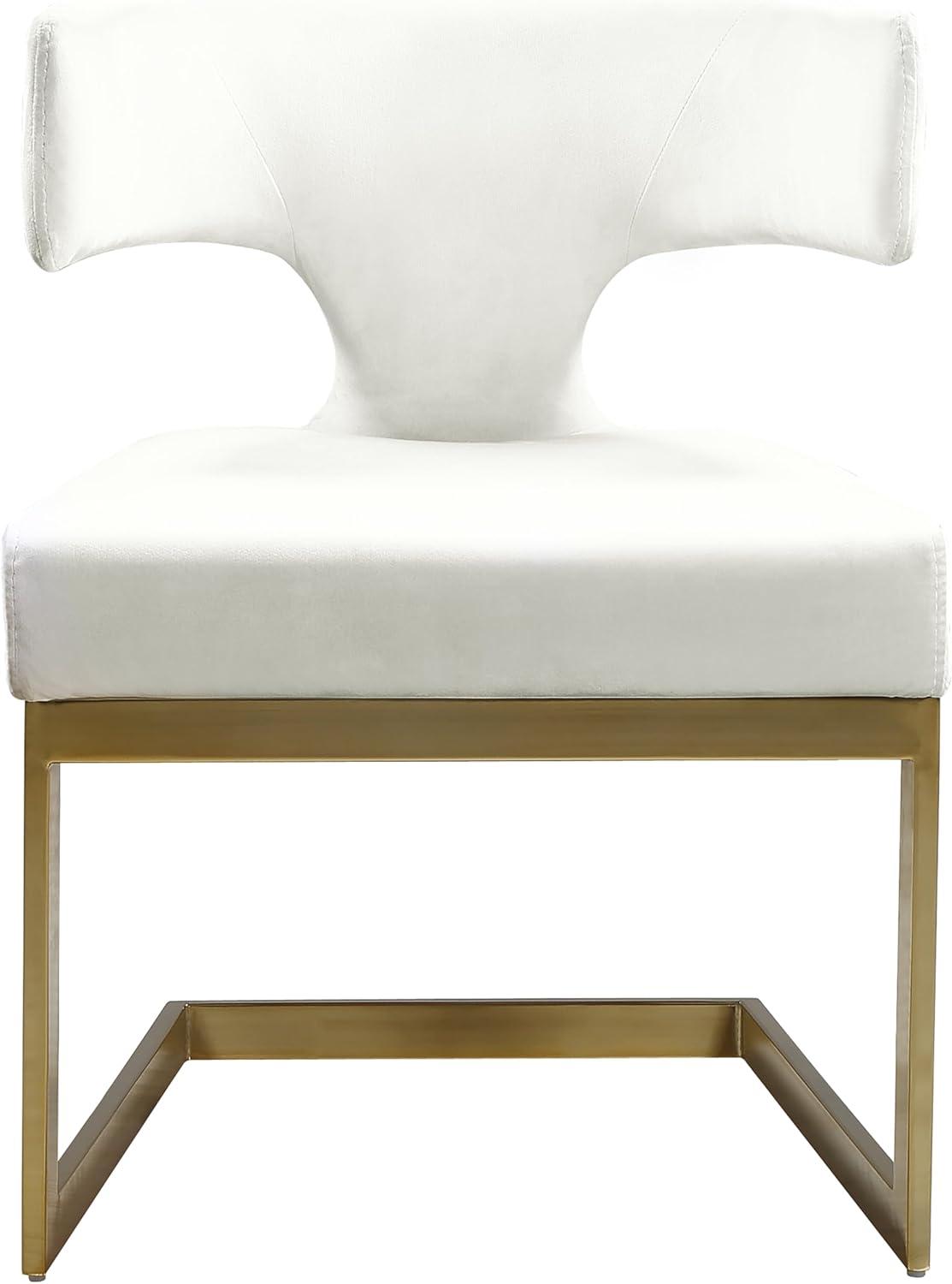 Meridian Furniture Alexandra Cream Velvet Dining Chair