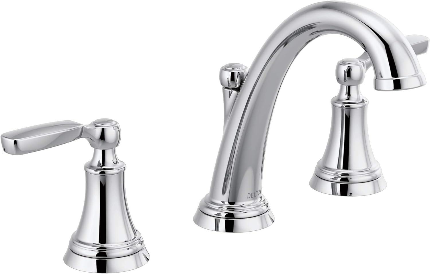 Woodhurst Widespread Bathroom Faucet 3 Hole, 2-handle Bathroom Sink Faucet with Drain Assembly
