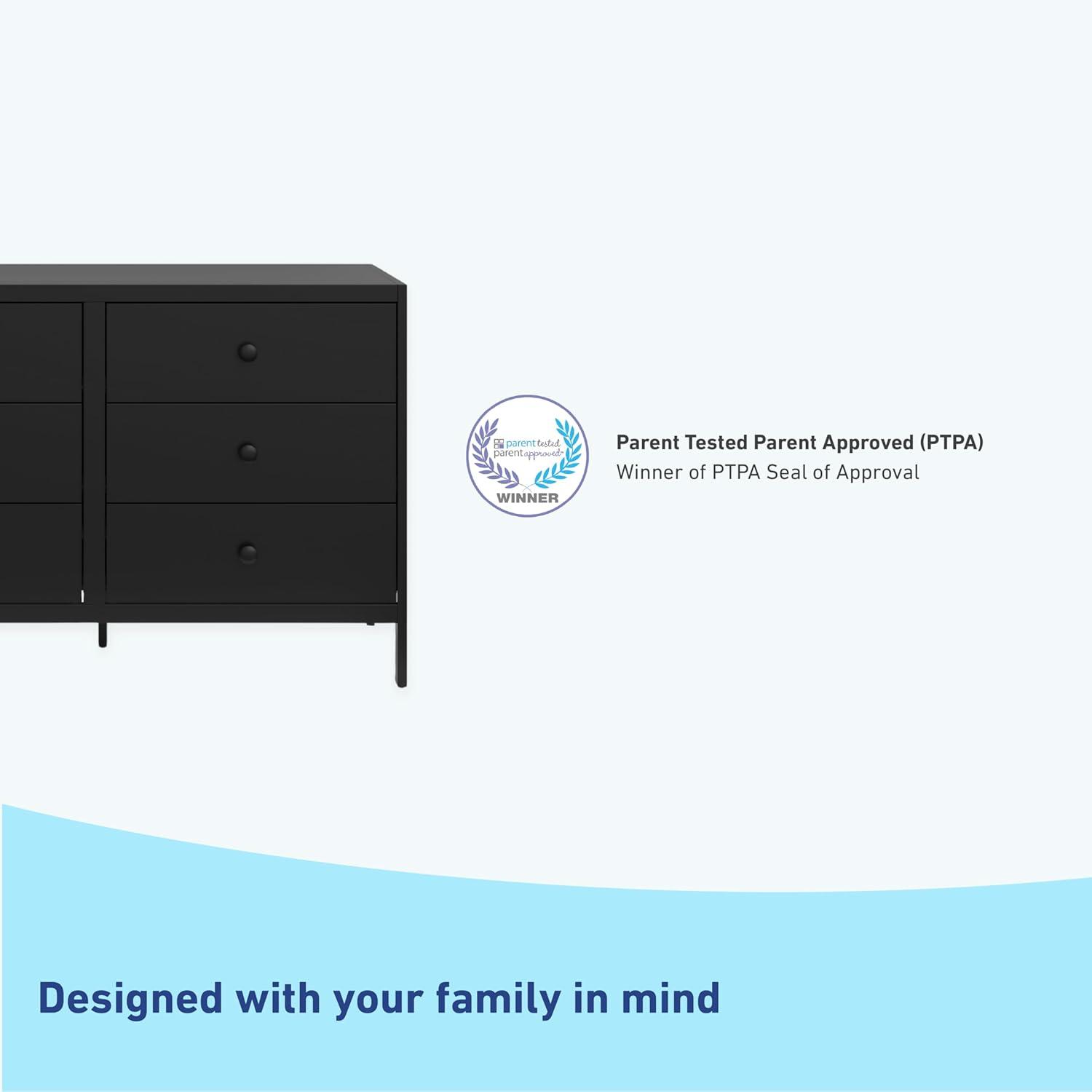 Graco Universal 6-Drawer Double Dresser - Black