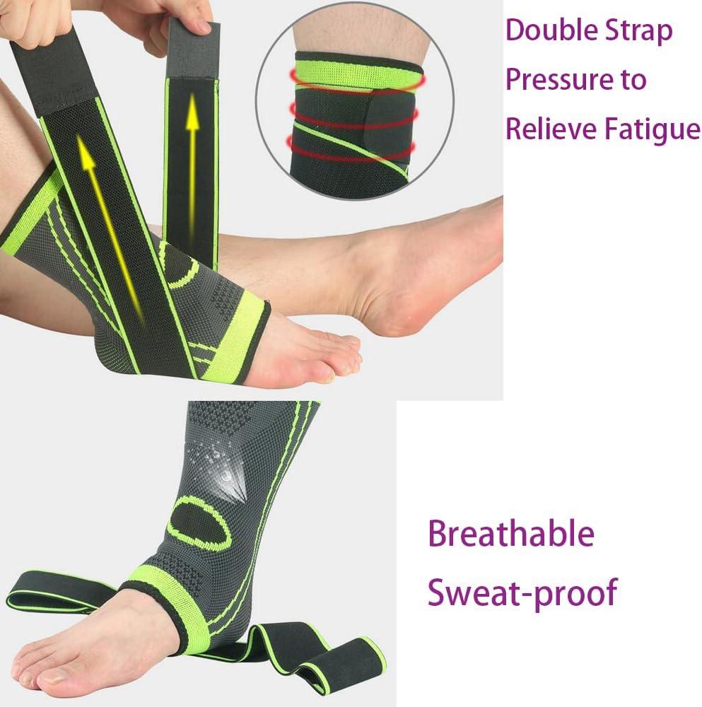 Heldig Ankle Braces, Adjustable Compression Ankle Support Men & Women, Strong Ankle Brace Sports Protection, Stabilize Ligaments-Eases Swelling and Sprained Ankle, One Size Fits allB