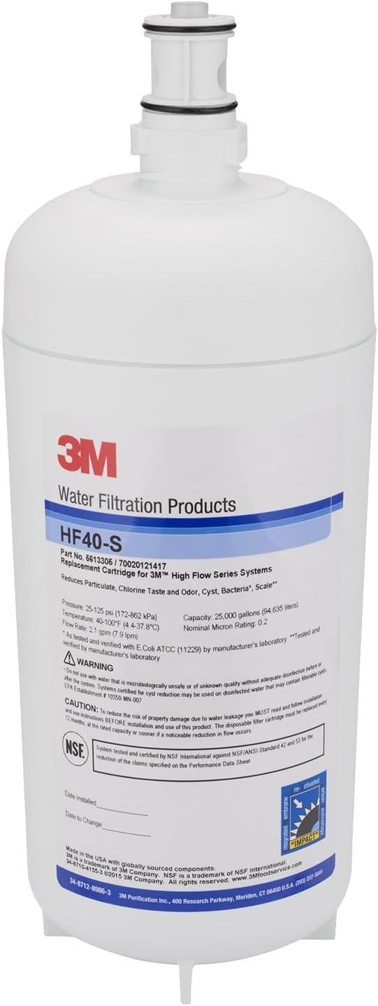 3M HF40-S High Flow Ice Maker Water Filter Cartridge